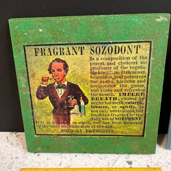 Vintage Coasters "Anti-Fat", "Sozodont", "The Lung Pad", "Parlor Billiards" - Picture 4 of 7